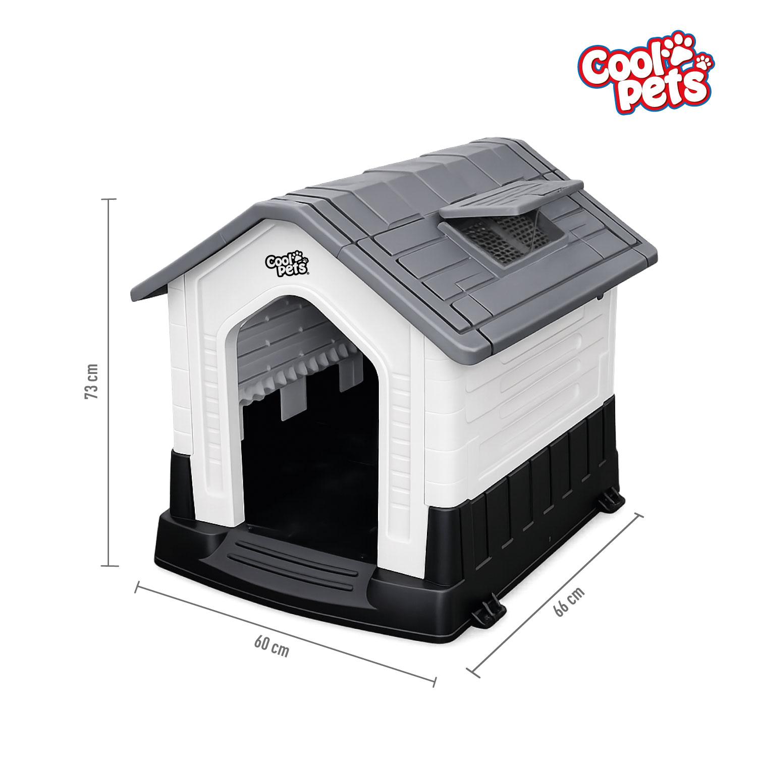 CASA PARA PERRO PEQUEÑA GRIS COOL PETS 73X60X66CM - 7