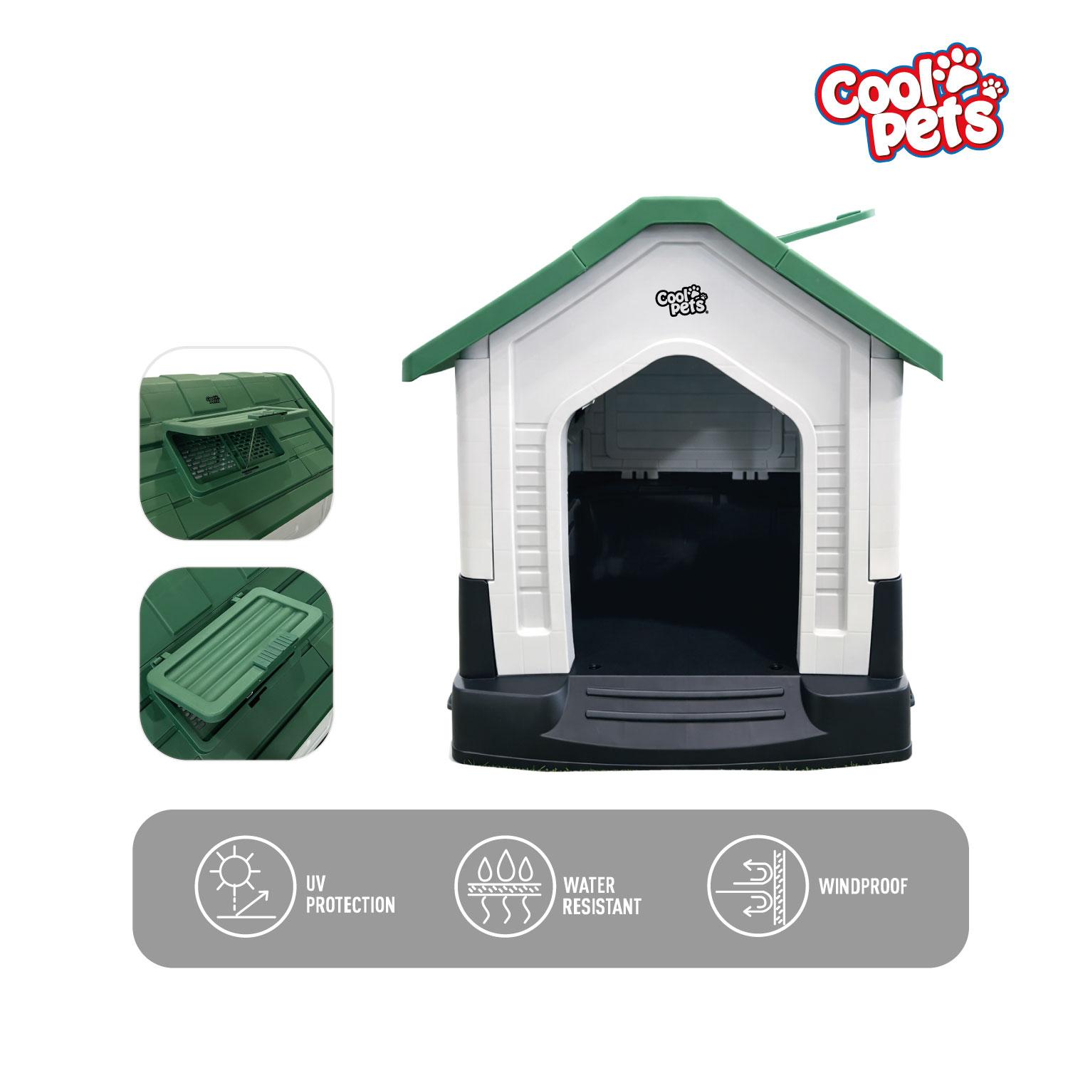 CASA PARA PERRO PEQUEÑA VERDE COOL PETS 73X60X66CM - 6