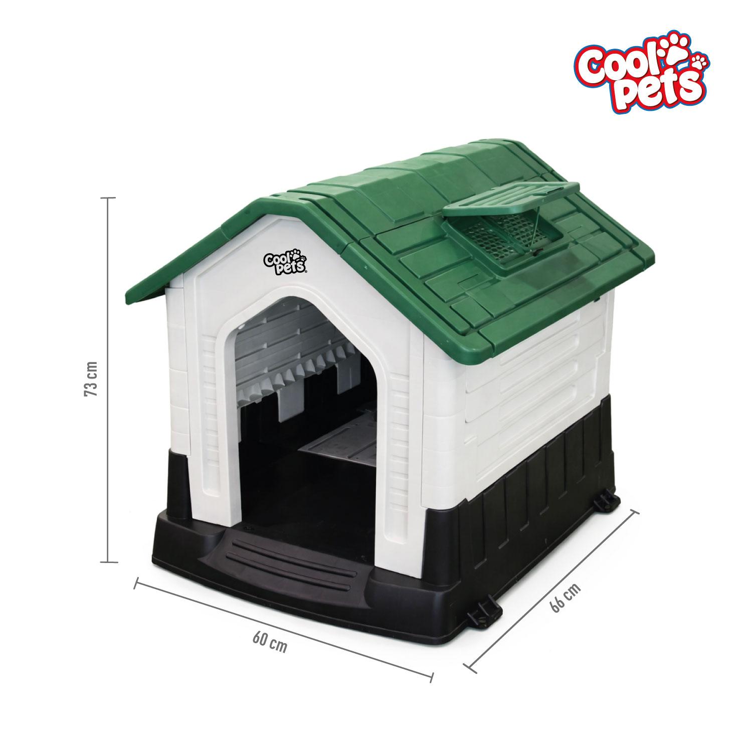 CASA PARA PERRO PEQUEÑA VERDE COOL PETS 73X60X66CM - 7