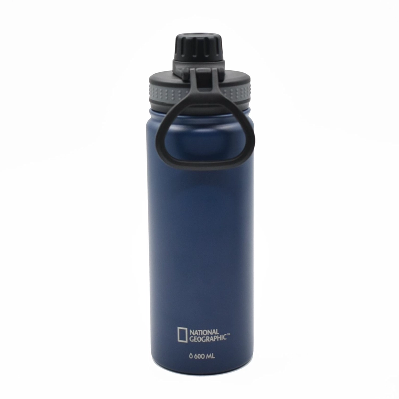 BOTELLA METALICA TERMICA INSULADA 600ML AZUL NAT GEO - 4
