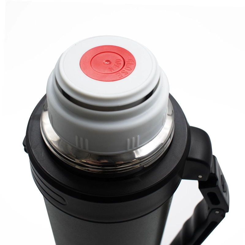 TERMO AGUA ACERO INOX MANGO MOVIBLE TAPA STOPPER 1.8L GRIS - 5