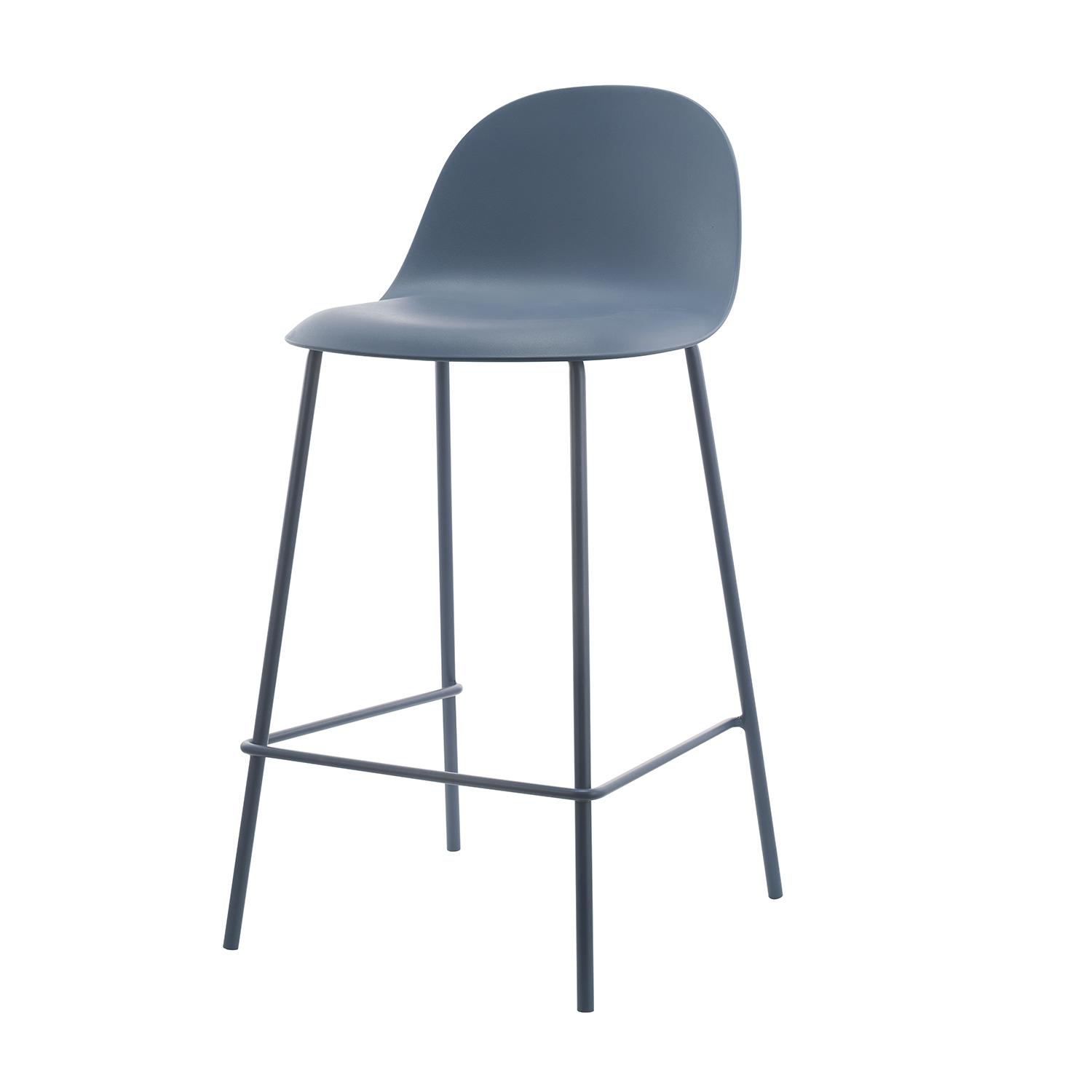 PISO TABURETE SILLA ALTA BAR COCINA EIRA 65 CM AZUL OSCURO - 1