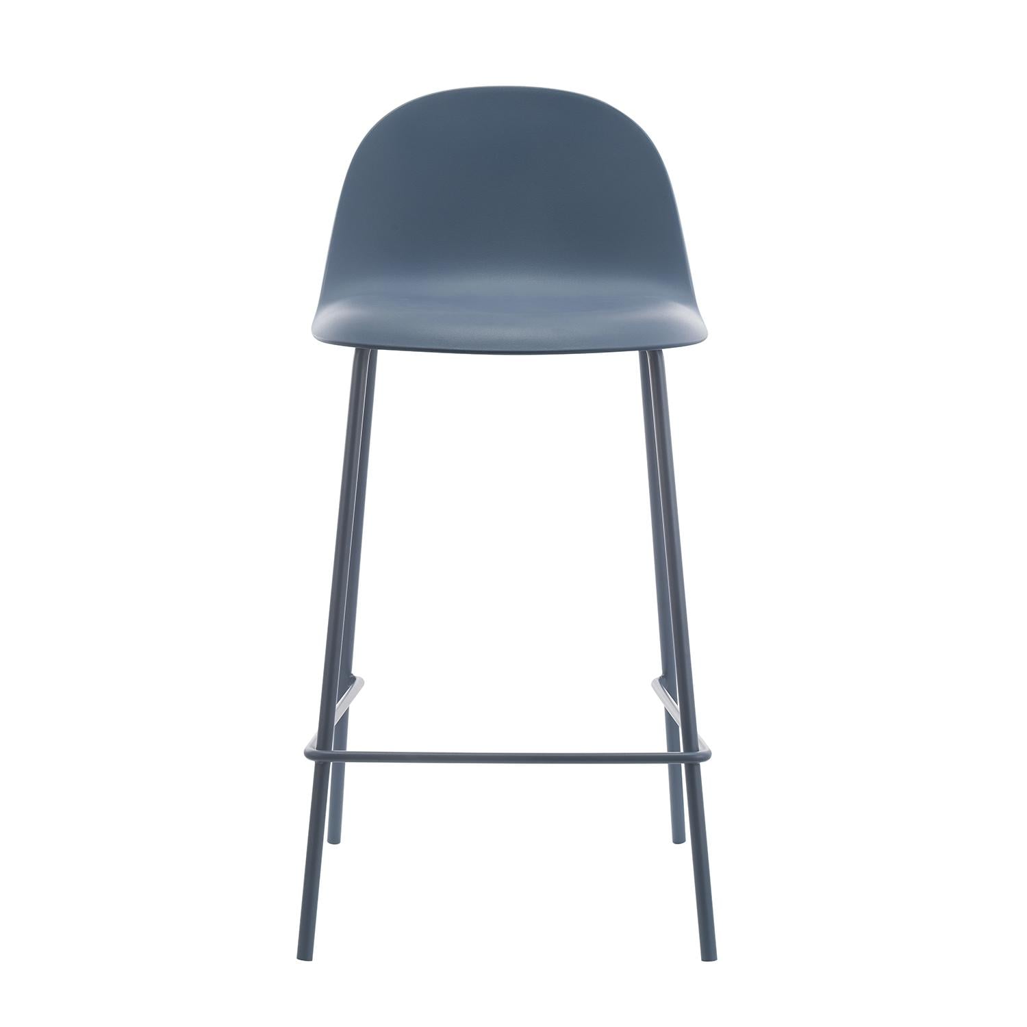 PISO TABURETE SILLA ALTA BAR COCINA EIRA 65 CM AZUL OSCURO - 2