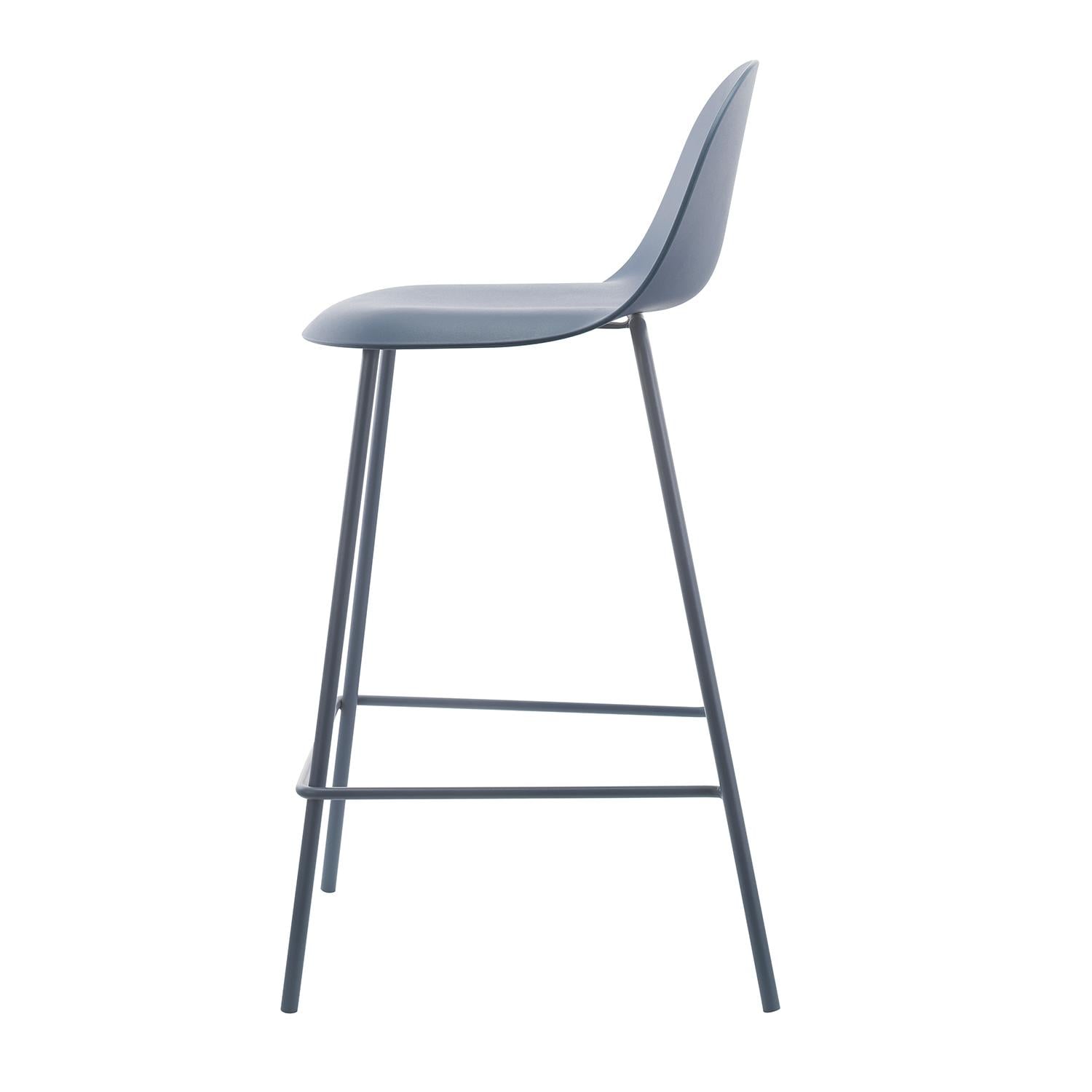 PISO TABURETE SILLA ALTA BAR COCINA EIRA 65 CM AZUL OSCURO - 3
