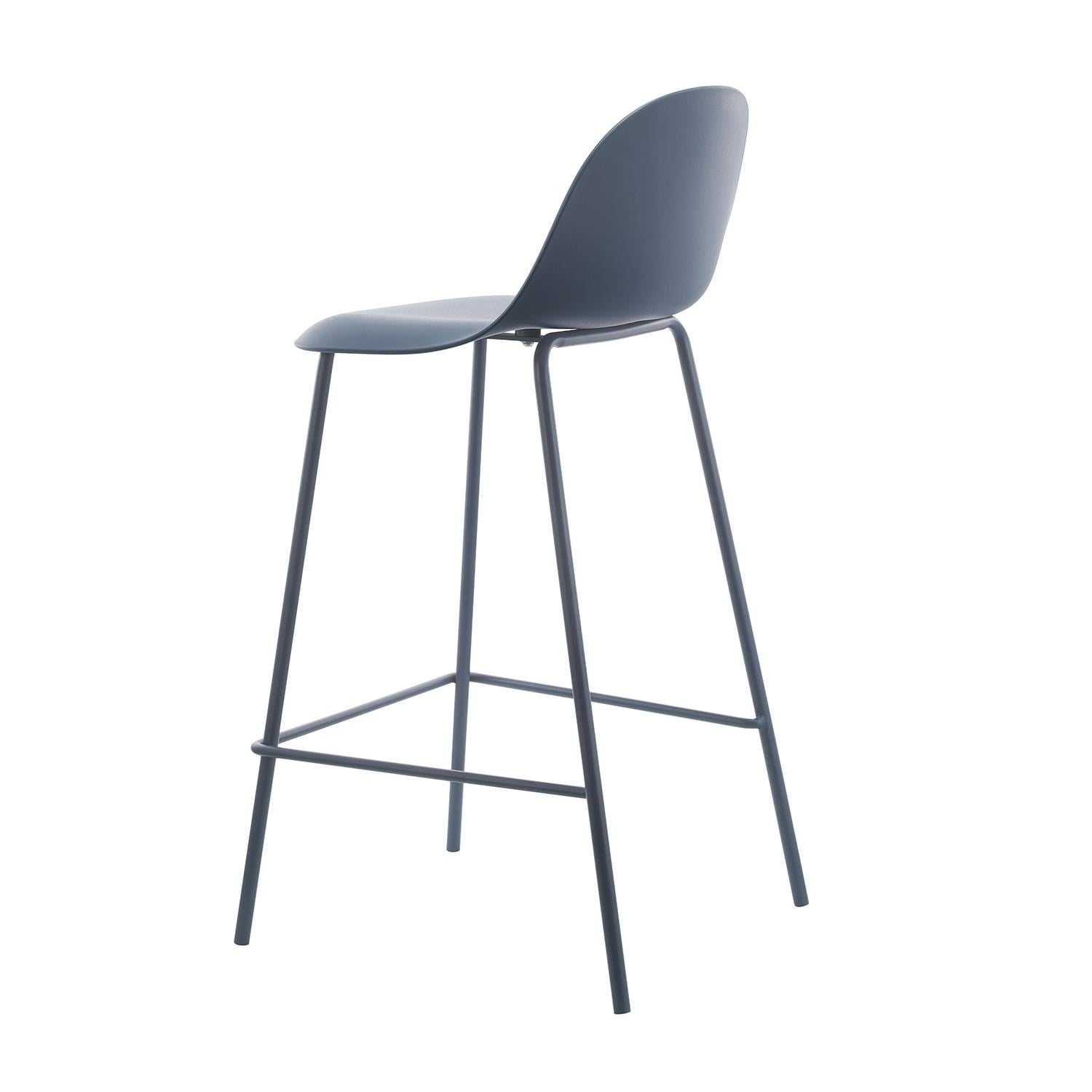 PISO TABURETE SILLA ALTA BAR COCINA EIRA 65 CM AZUL OSCURO - 4