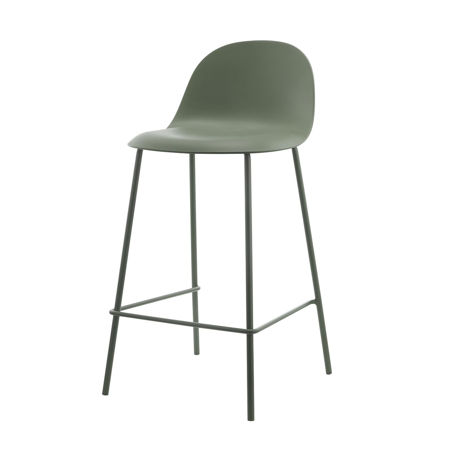 PISO TABURETE SILLA ALTA BAR COCINA EIRA 65 CM VERDE OSCURO - 1