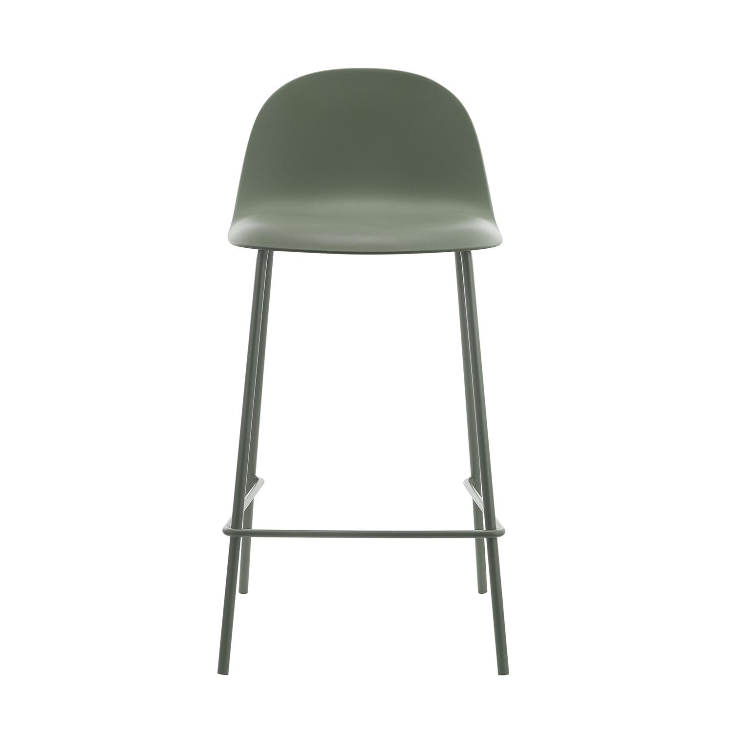 PISO TABURETE SILLA ALTA BAR COCINA EIRA 65 CM VERDE OSCURO - 2