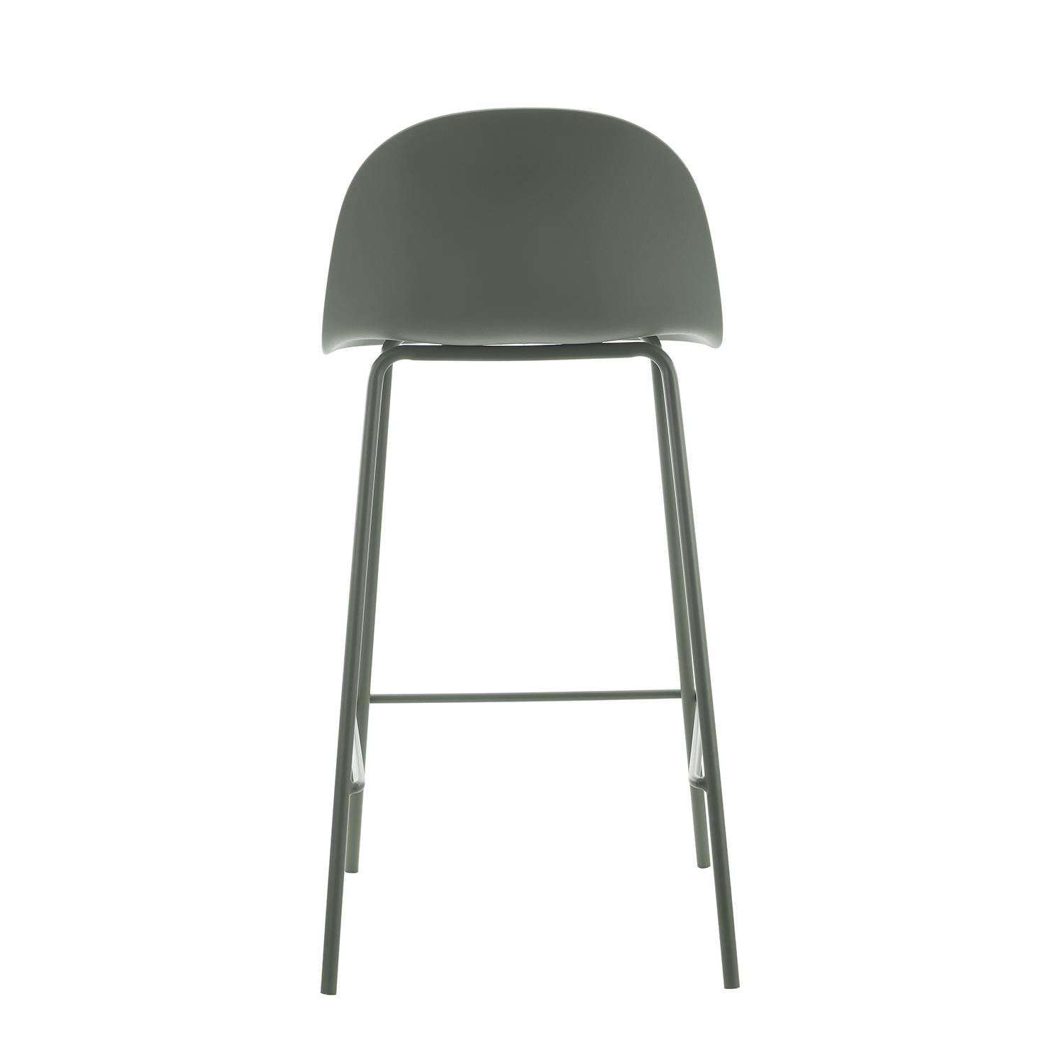PISO TABURETE SILLA ALTA BAR COCINA EIRA 65 CM VERDE OSCURO - 5