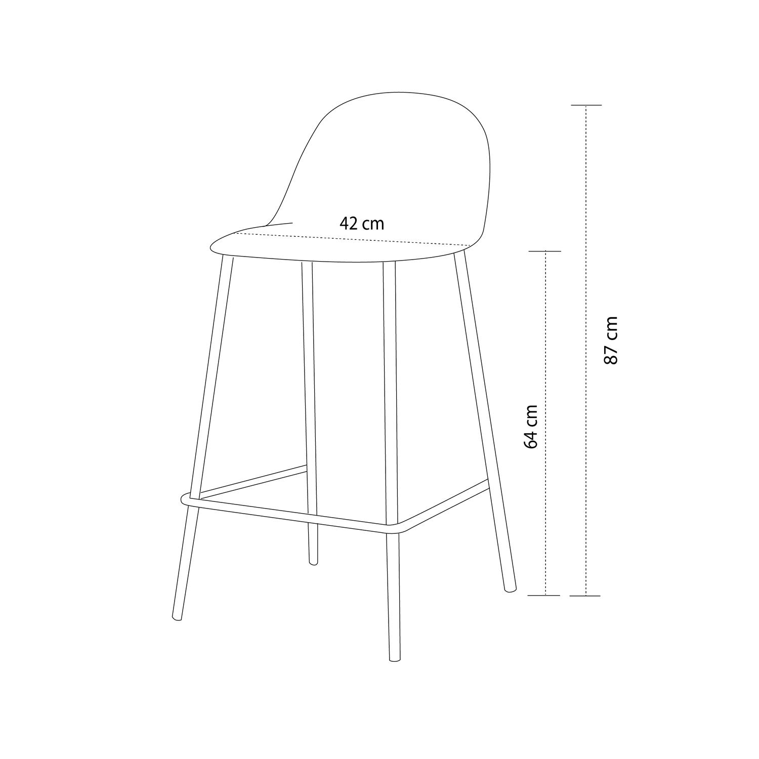 PISO TABURETE SILLA ALTA BAR COCINA EIRA 65CM VERDE - 6