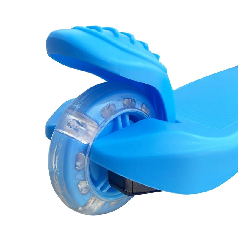 SCOOTER MONOPATIN 3 RUEDAS LUCES BARRA AJUSTABLE 70CM AZUL BEX - 5