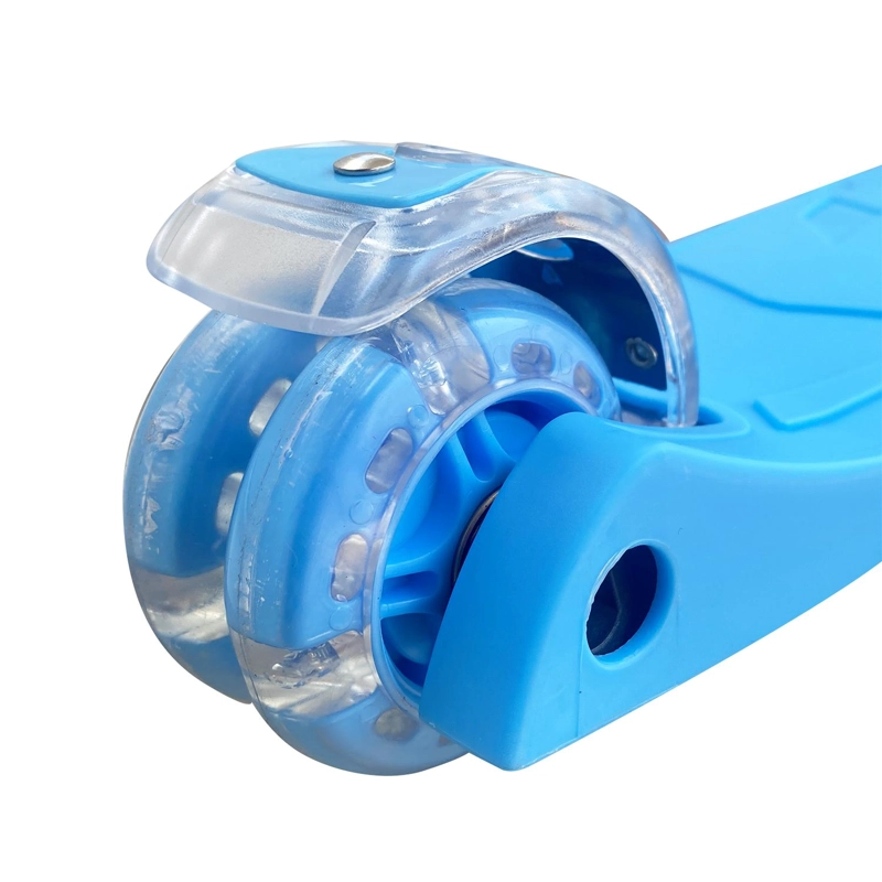 SCOOTER MONOPATIN 3 RUEDAS LUCES BARRA AJUSTABLE 86CM AZUL BEX - 5