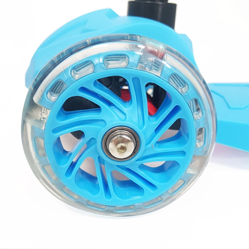 SCOOTER MONOPATIN 3 RUEDAS LUCES BARRA AJUSTABLE 86CM AZUL BEX - 6