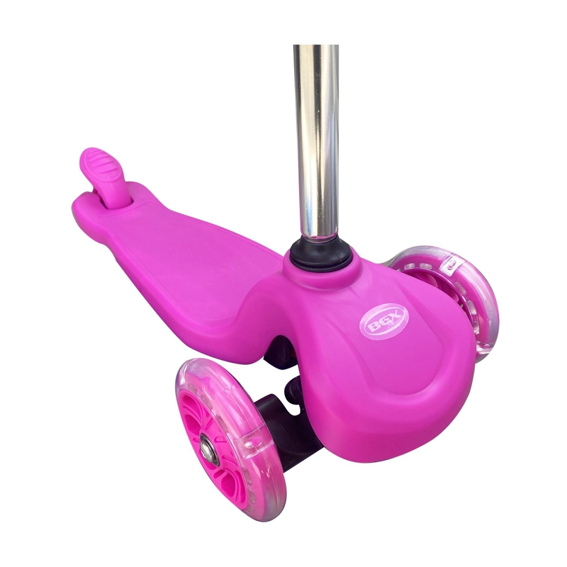 SCOOTER MONOPATIN 3 RUEDAS LUCES BARRA AJUSTABLE 70CM ROSA BEX - 5