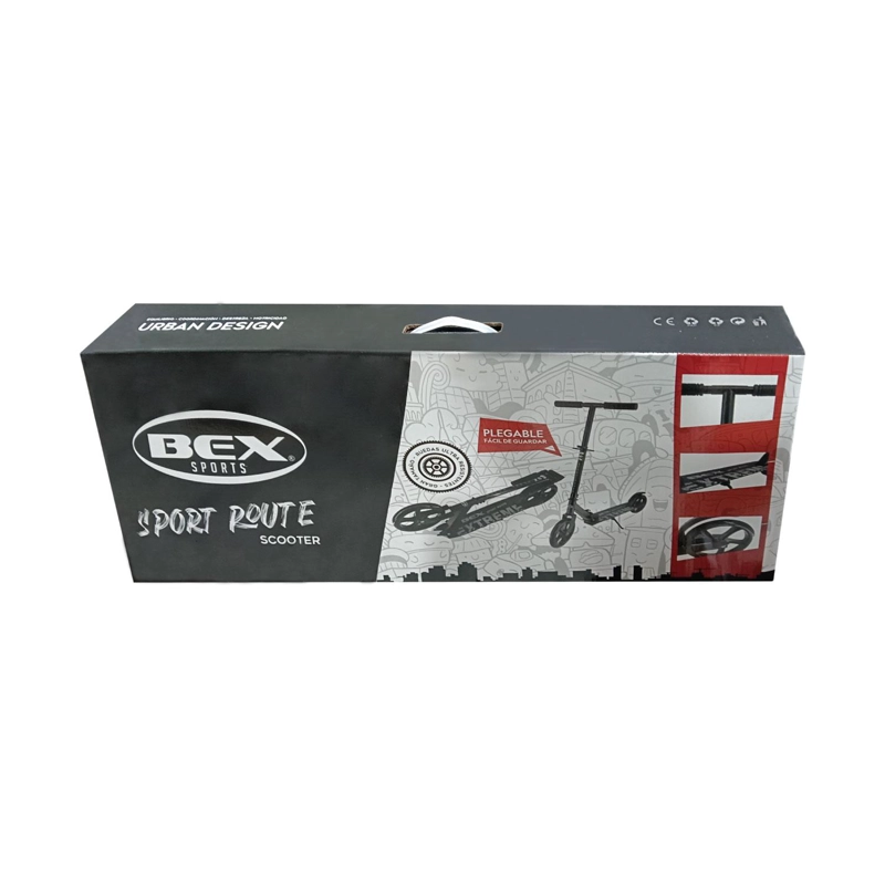 SCOOTER SPORT ROUTE PLEGABLE RUEDA GRANDE BARRA 91CM BEX - 6