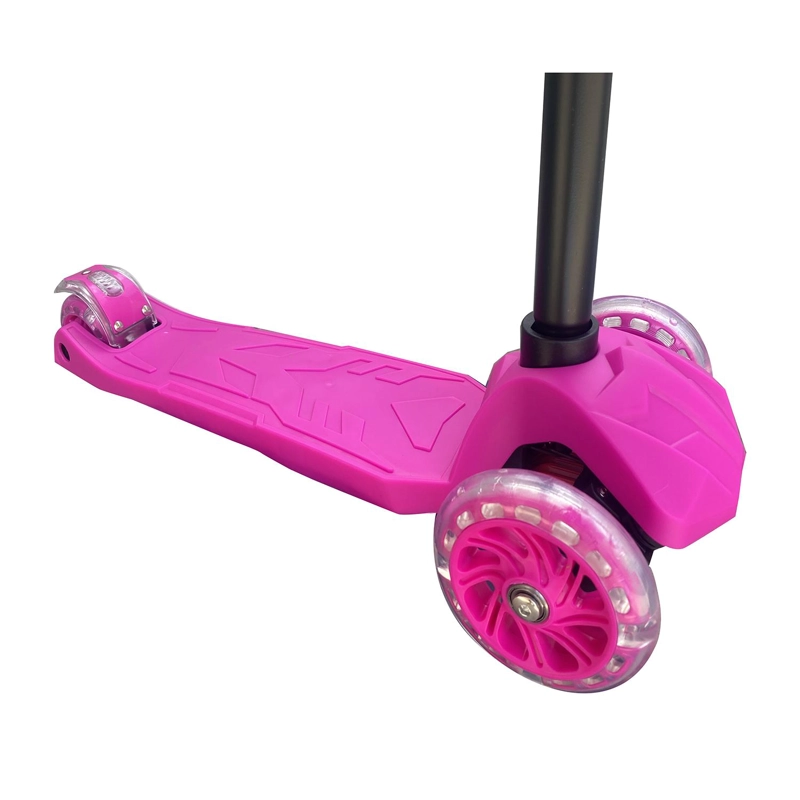 SCOOTER MONOPATIN 3 RUEDAS LUCES BARRA AJUSTABLE 86CM ROSA BEX - 4