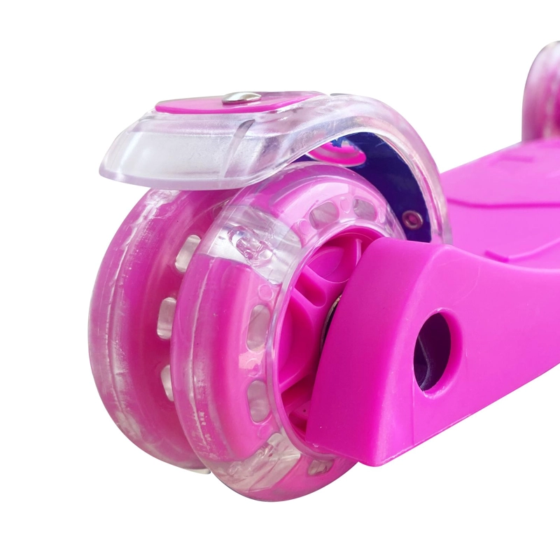 SCOOTER MONOPATIN 3 RUEDAS LUCES BARRA AJUSTABLE 86CM ROSA BEX - 5