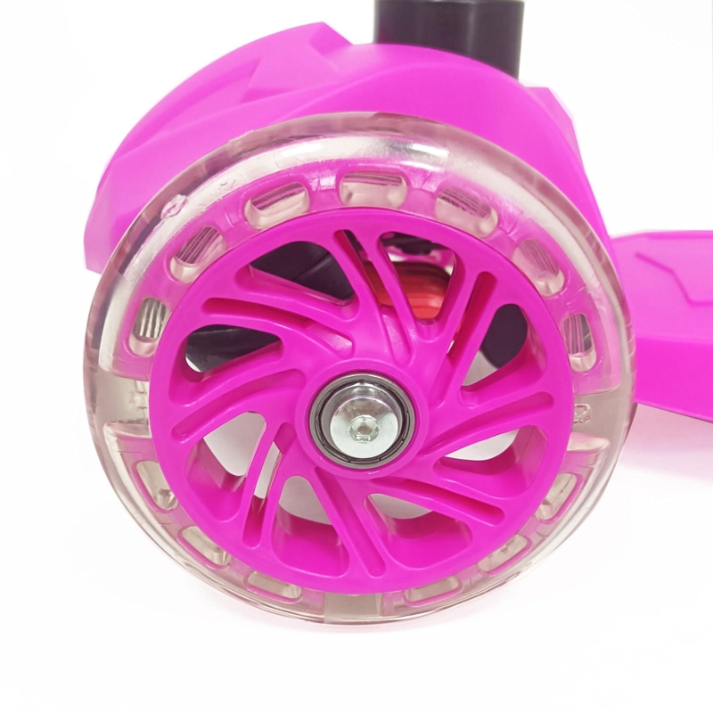 SCOOTER MONOPATIN 3 RUEDAS LUCES BARRA AJUSTABLE 86CM ROSA BEX - 6