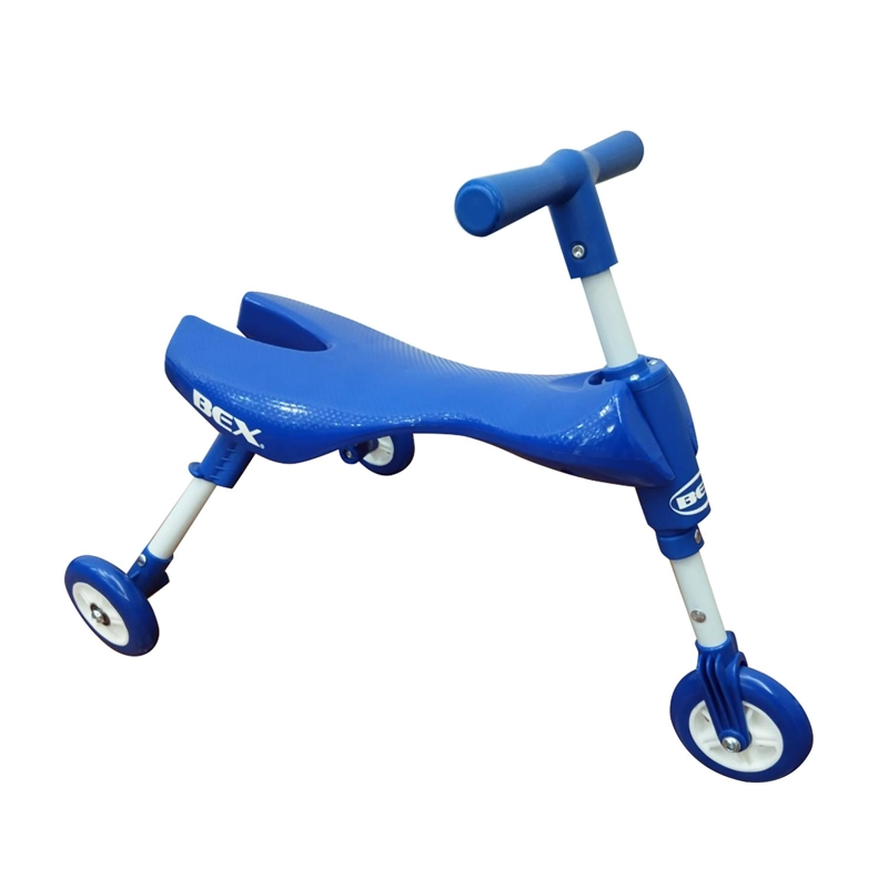 TRICICLO BICICLETA APRENDIZAJE PLEGABLE SIN PEDALES AZUL BEX - 1