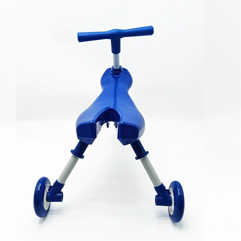 TRICICLO BICICLETA APRENDIZAJE PLEGABLE SIN PEDALES AZUL BEX - 4