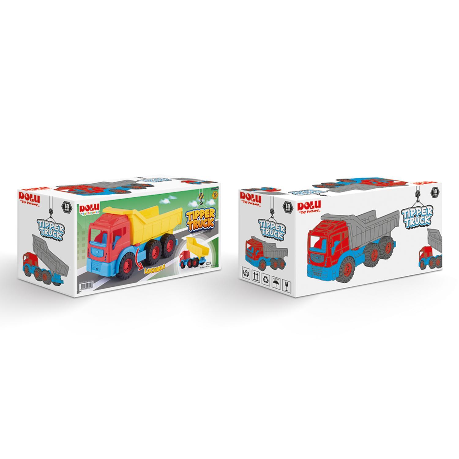 CAMION TOLVA JUGUETE ROJO AMARILLO 68,5CM DOLU - 8