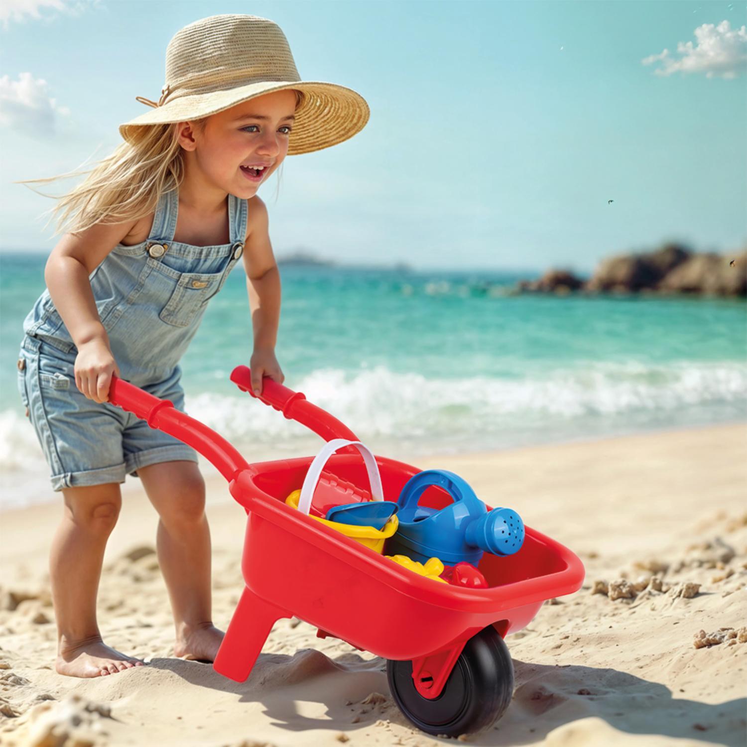 SET BALDES PLAYA PARA NIÑOS CARRETILLA + 5 ACCESORIOS DOLU - 2