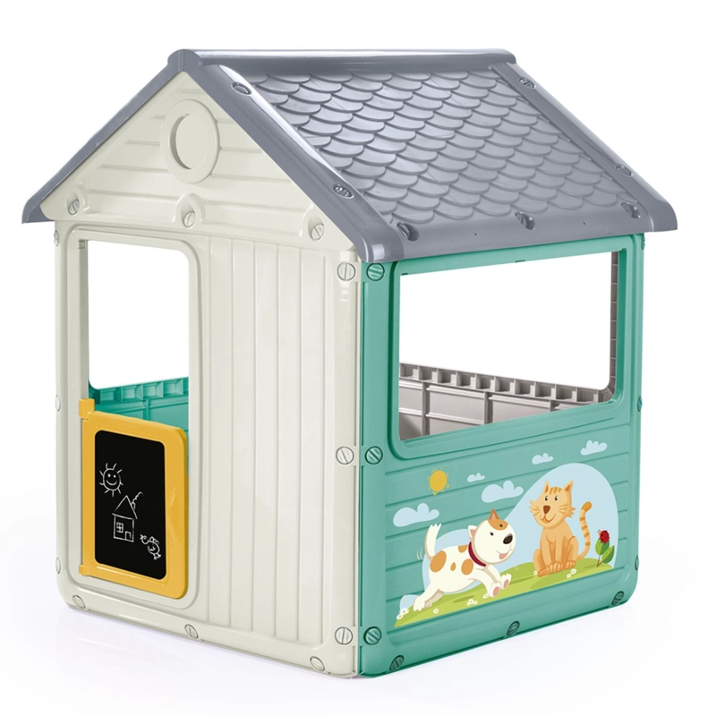 CASA DE JUEGO BLANCA CELESTE 125 X 100 X 104 CM DOLU - 1