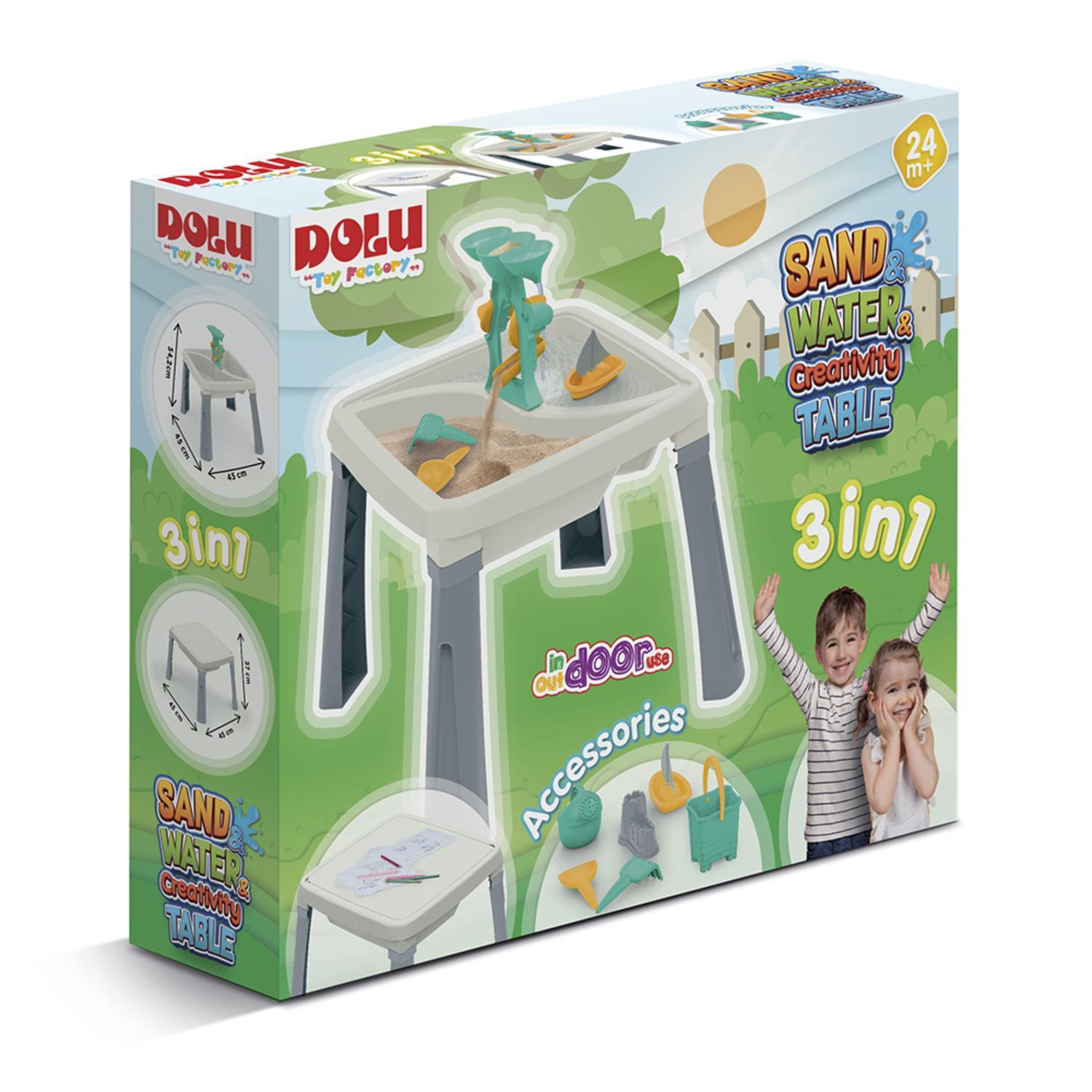 MESA DE JUEGO 3 EN 1: AGUA, ARENA Y ESCRITORIO DOLU - 4