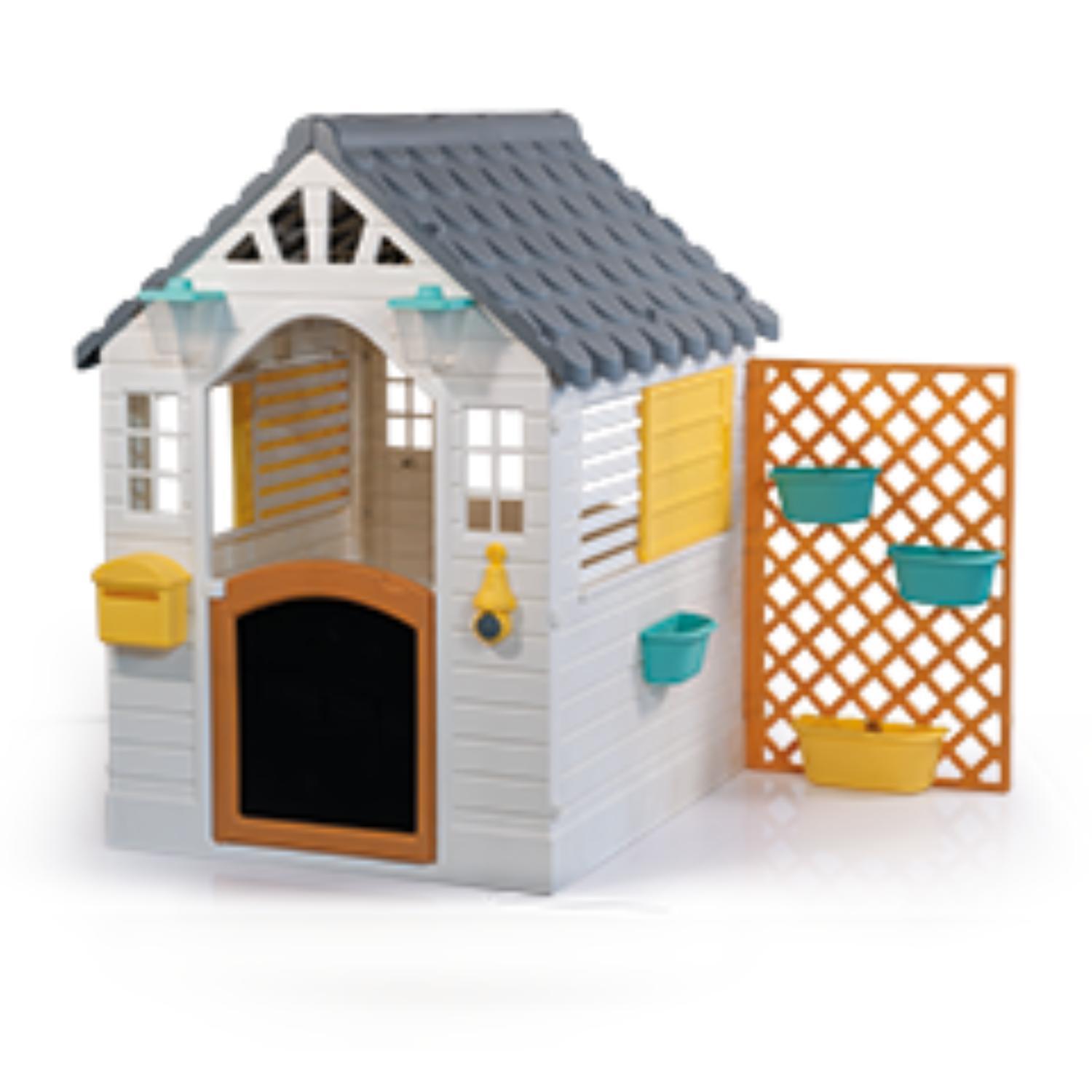 CASA DE JUEGO BLANCA GRIS CON VALLA 127 X140X107.5CM DOLU - 1