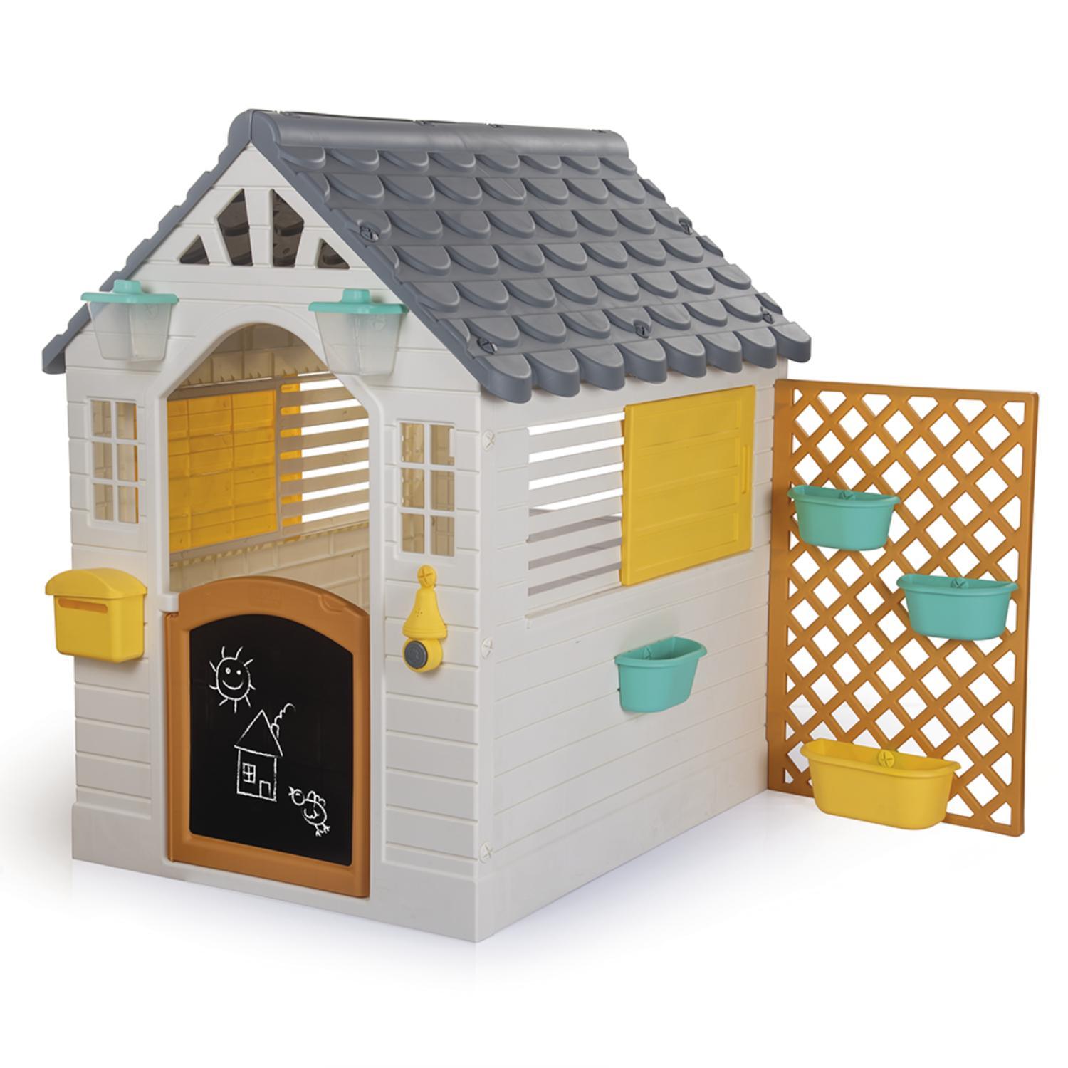 CASA DE JUEGO BLANCA GRIS CON VALLA 127 X140X107.5CM DOLU - 3