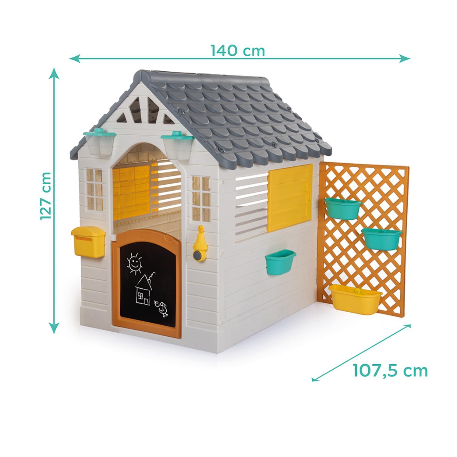 CASA DE JUEGO BLANCA GRIS CON VALLA 127 X140X107.5CM DOLU - 8