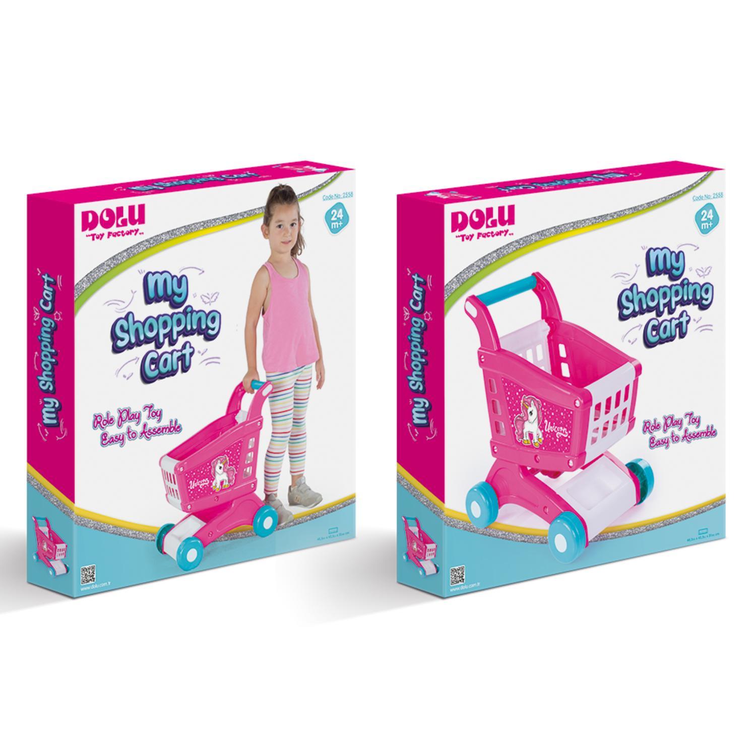 CARRITO COMPRA SUPERMERCADO JUGUETE UNICORNIO 48X30X40CM - 3