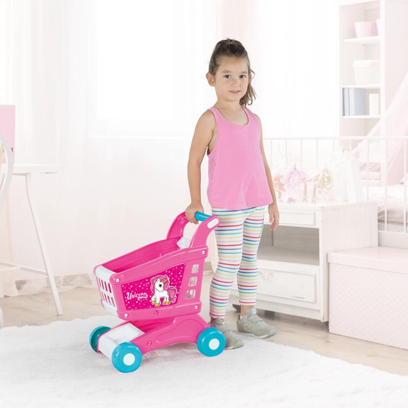 CARRITO COMPRA SUPERMERCADO JUGUETE UNICORNIO 48X30X40CM - 4