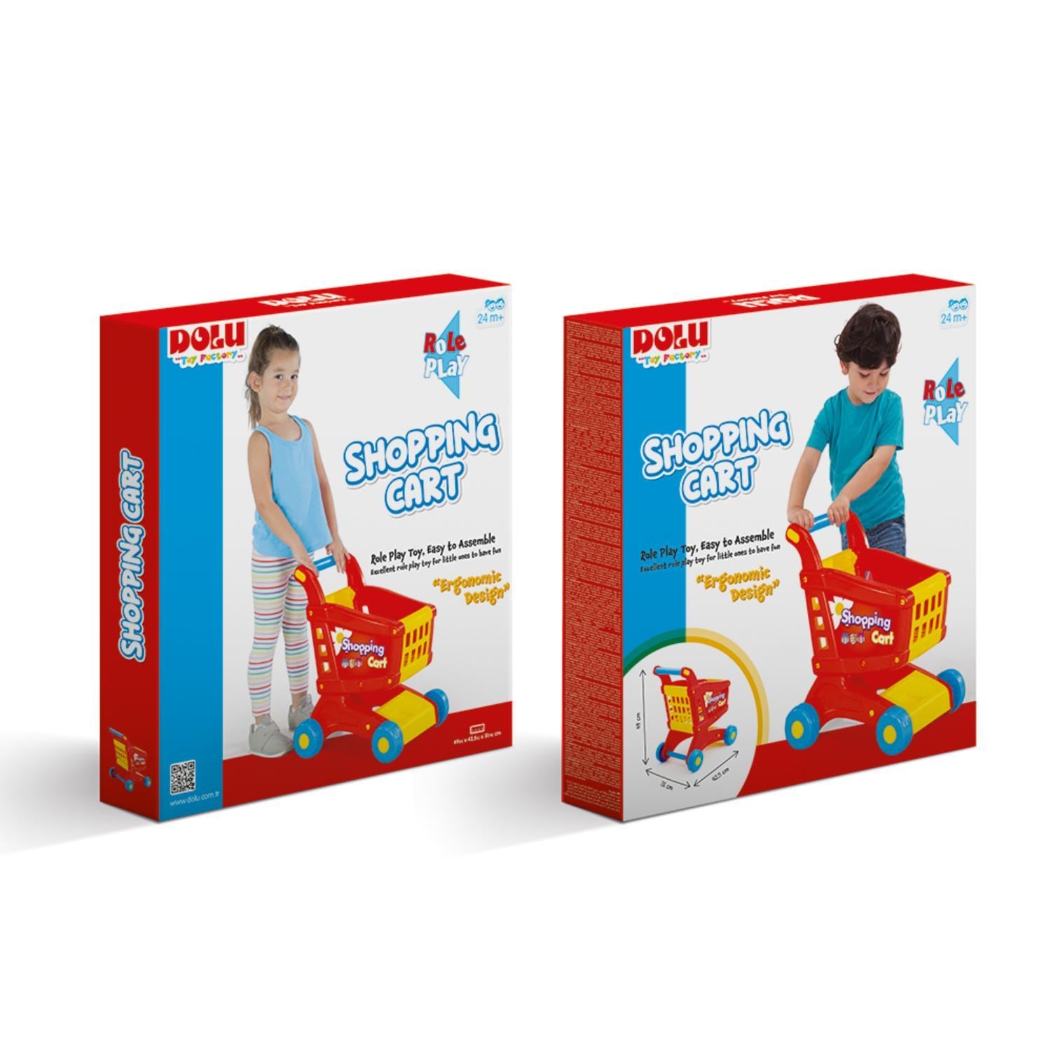 CARRITO COMPRA SUPERMERCADO JUGUETE MULTICOLOR 48X30X40CM - 4