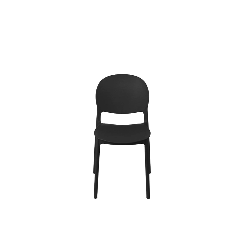 SILLA PLASTICO APILABLE DECO SEVILLA NEGRO ESCANDINAVIA - 2
