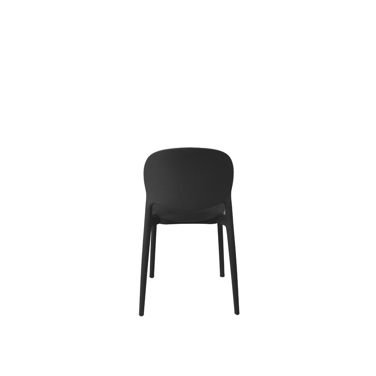 SILLA PLASTICO APILABLE DECO SEVILLA NEGRO ESCANDINAVIA - 5