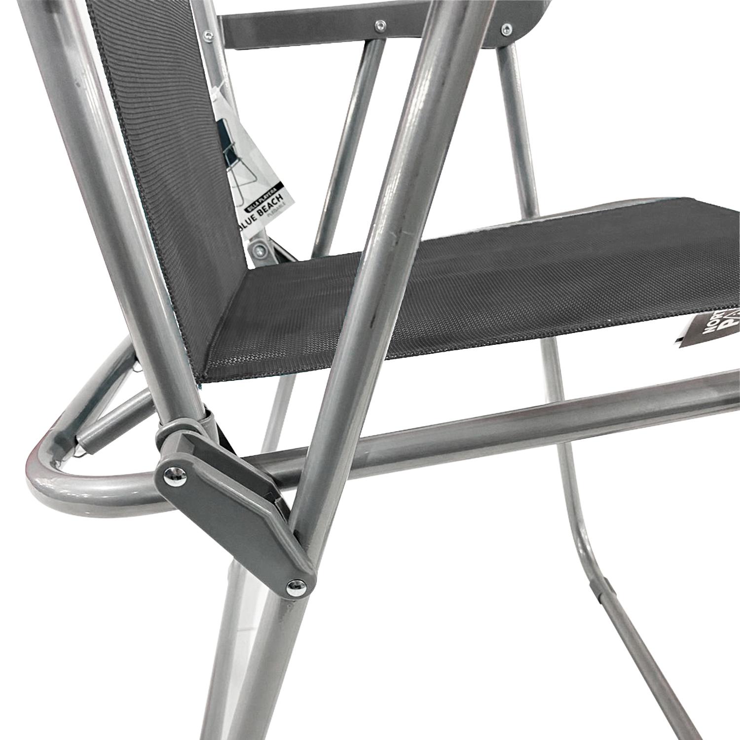 SILLA DE PLAYA GRAY BEACH GRIS 88X54X47CM NORTHPAK - 6