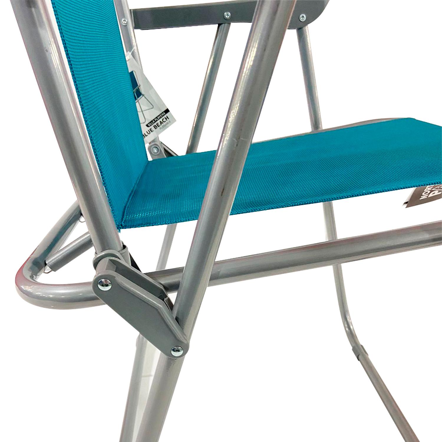 SILLA DE PLAYA BLUE BEACH AZUL 88X54X47CM NORTHPAK - 4