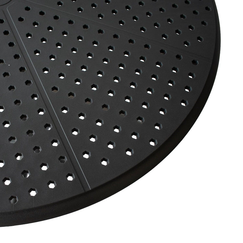 MESA COCINA TERRAZA JARDIN REDONDA ROSTAD 77X60X60CM NEGRA - 3