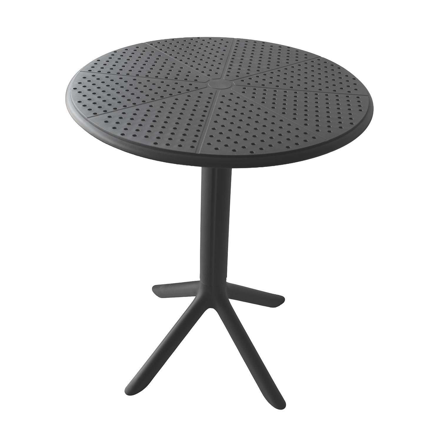 MESA COCINA TERRAZA JARDIN REDONDA ROSTAD 77X60X60CM GRIS - 2