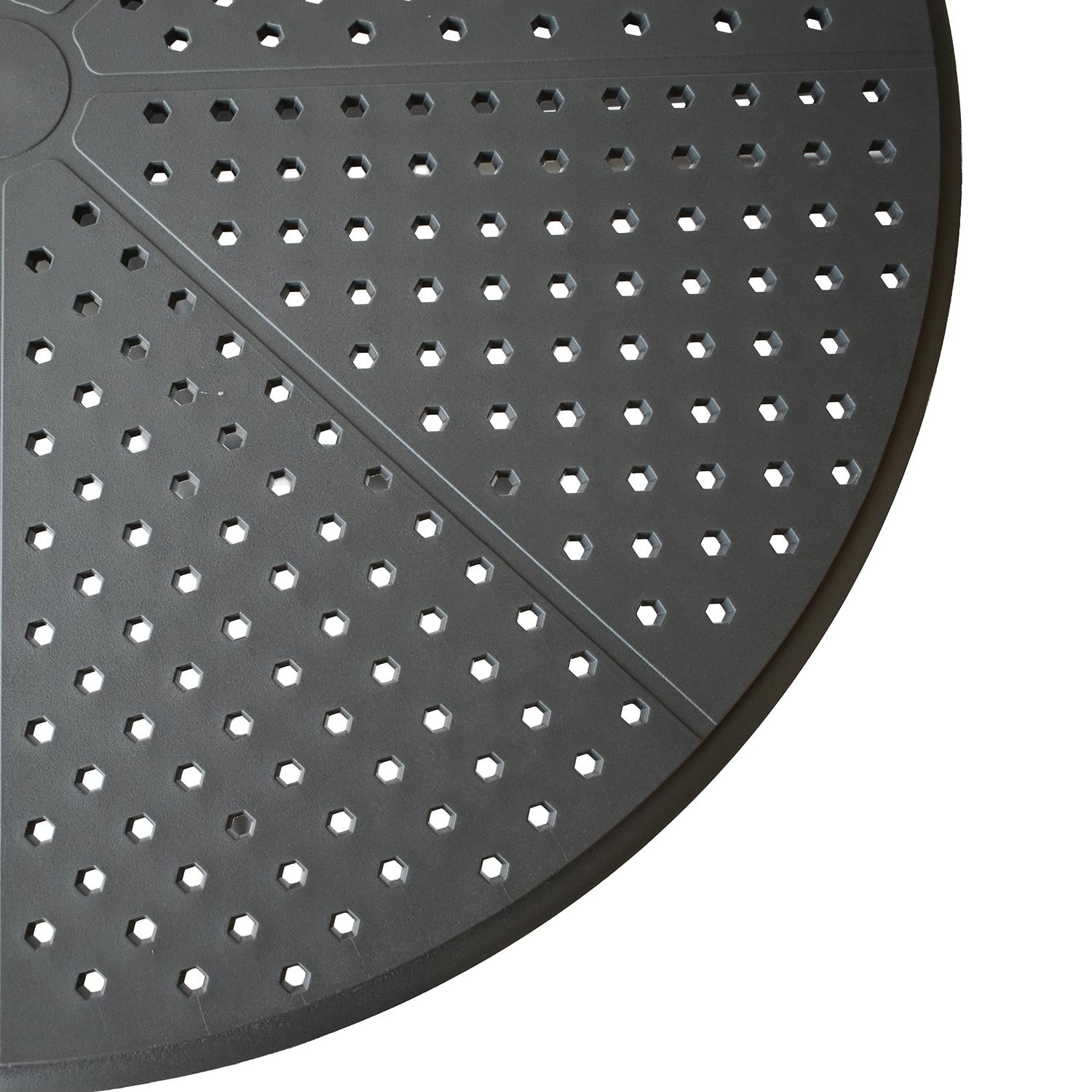 MESA COCINA TERRAZA JARDIN REDONDA ROSTAD 77X60X60CM GRIS - 3