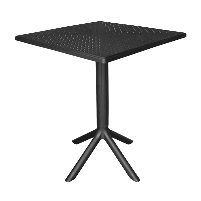 MESA COCINA TERRAZA JARDIN CUADRADA SANDER 76X60X60CM NEGRA - 2