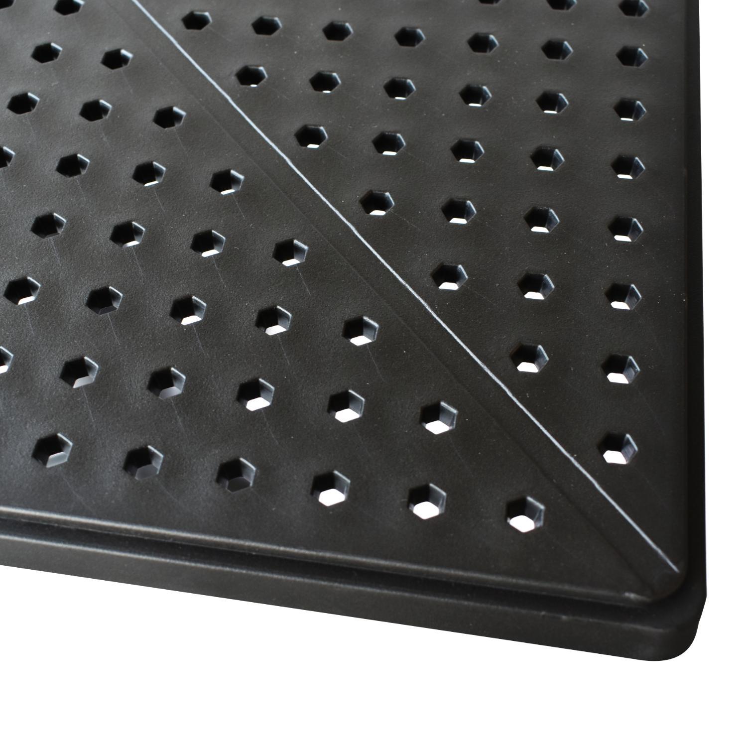 MESA COCINA TERRAZA JARDIN CUADRADA SANDER 76X60X60CM NEGRA - 3