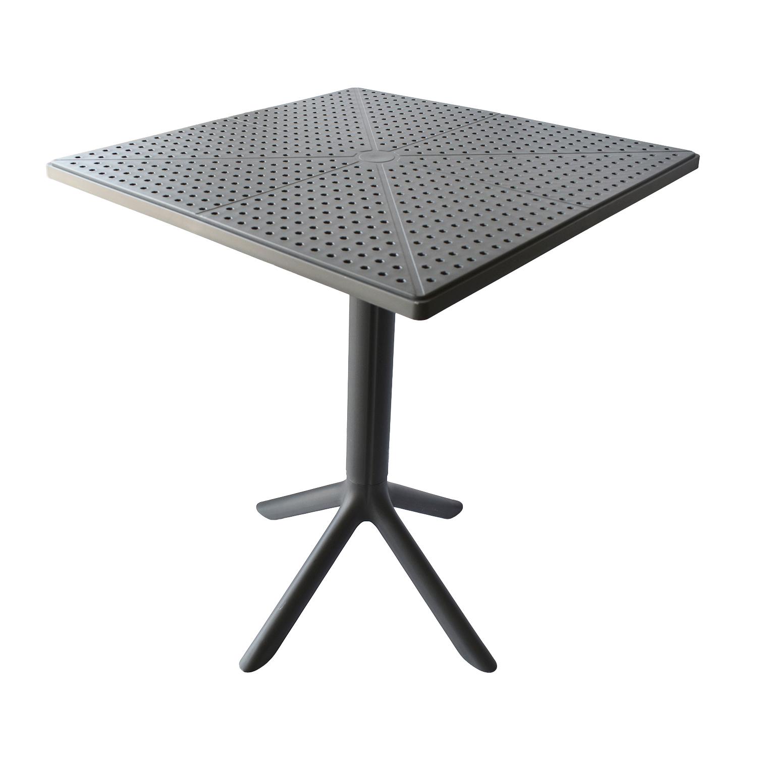 MESA COCINA TERRAZA JARDIN CUADRADA SANDER 76X60X60 GRIS - 2