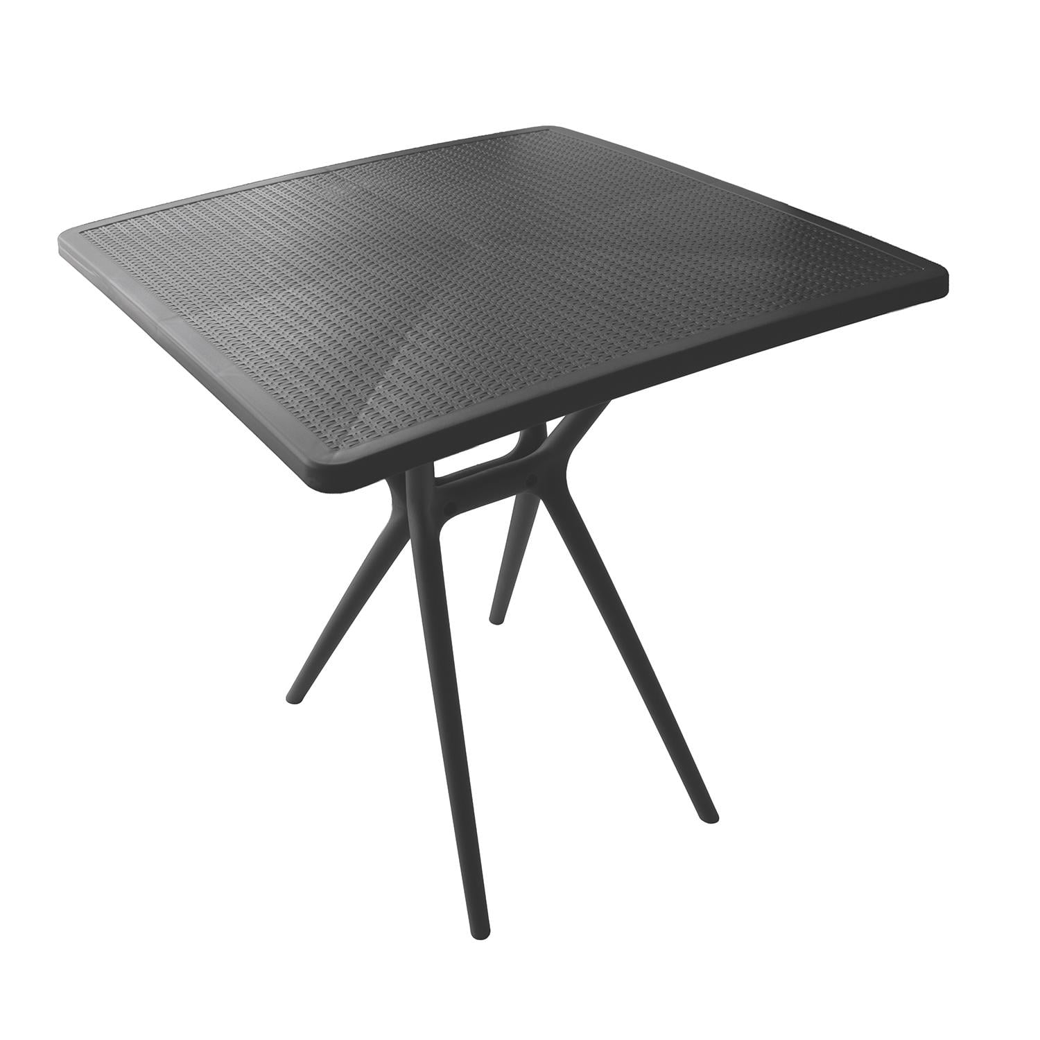 MESA COCINA TERRAZA JARDIN CUADRADA ELVAN 71X70X70 GRIS - 2