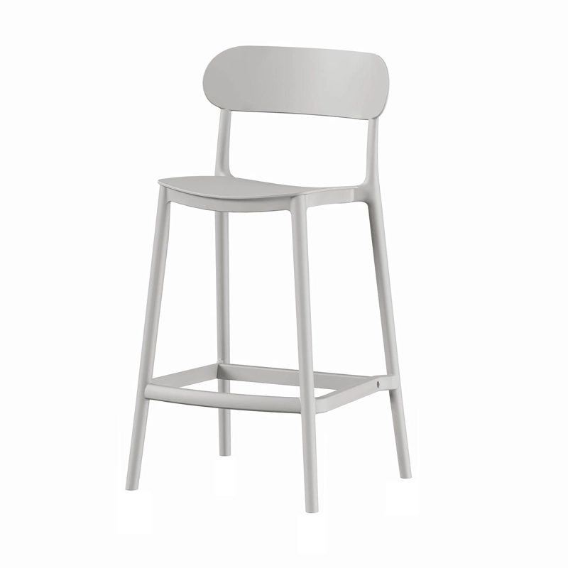PISO TABURETE SILLA ALTA BAR COCINA OSLO 65CM GRIS CLARO - 1