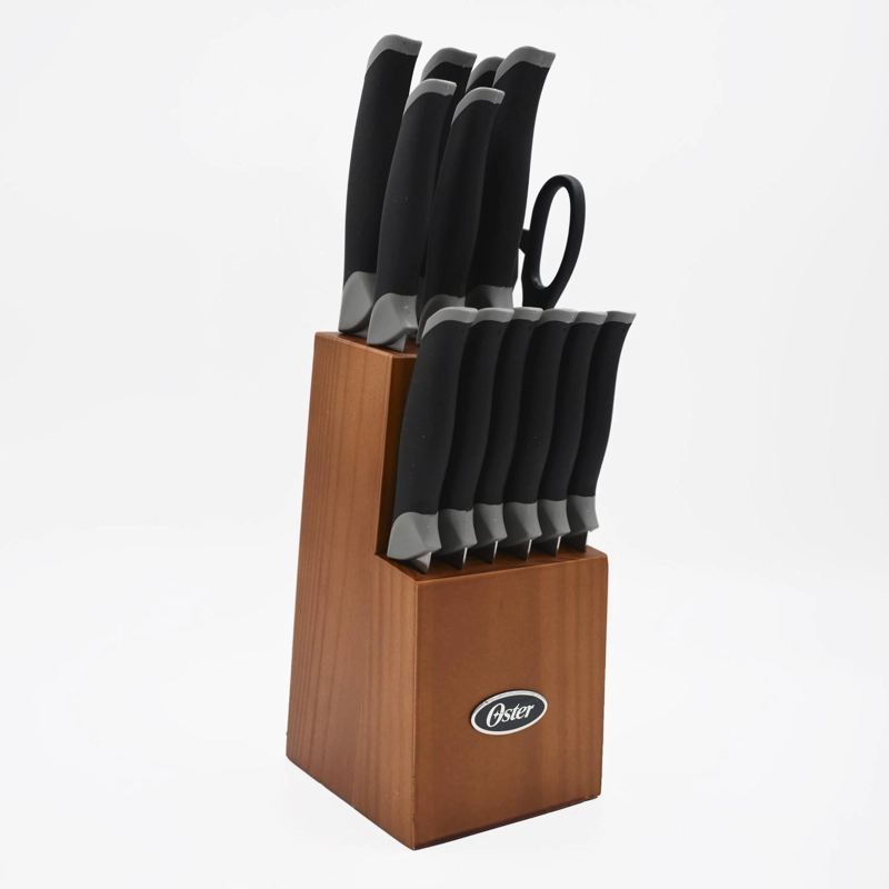 OSTER SET DE CUCHILLOS LINDBERGH ACERO 14 PIEZAS INOX NEGRO - 1