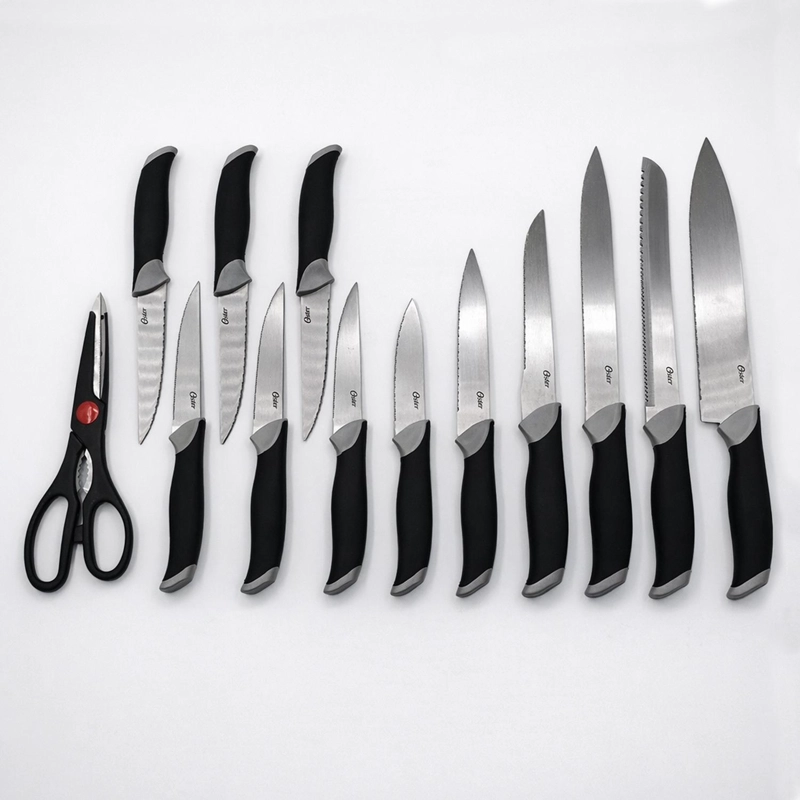 OSTER SET DE CUCHILLOS LINDBERGH ACERO 14 PIEZAS INOX NEGRO - 2