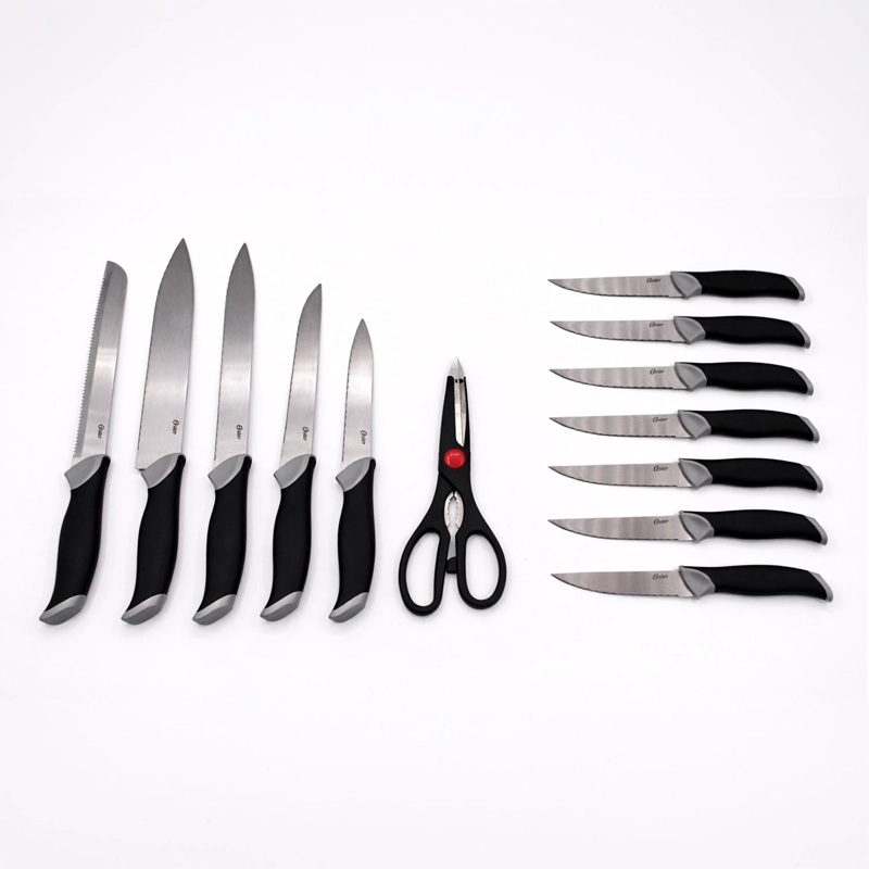 OSTER SET DE CUCHILLOS LINDBERGH ACERO 14 PIEZAS INOX NEGRO - 3