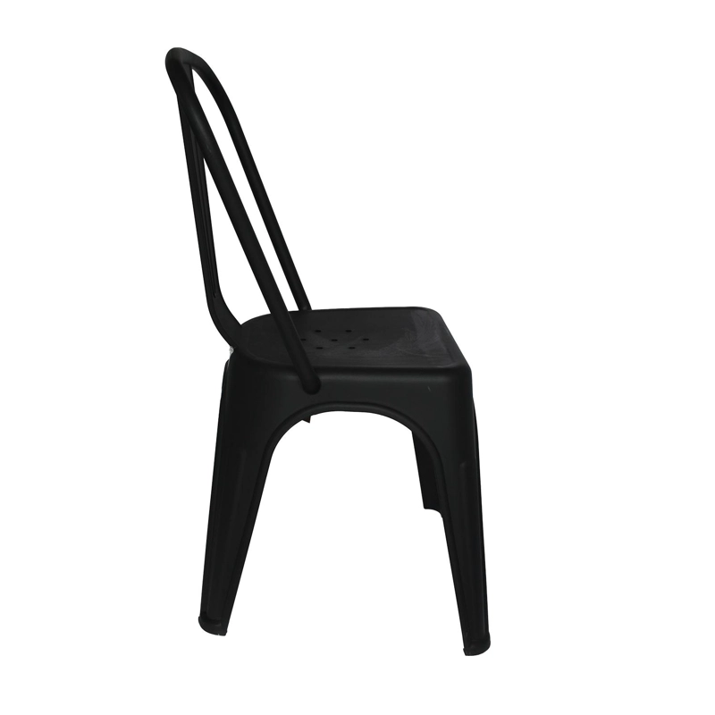 SILLA PLASTICO APILABLE DECO ASKA NEGRA ESCANDINAVIA - 2