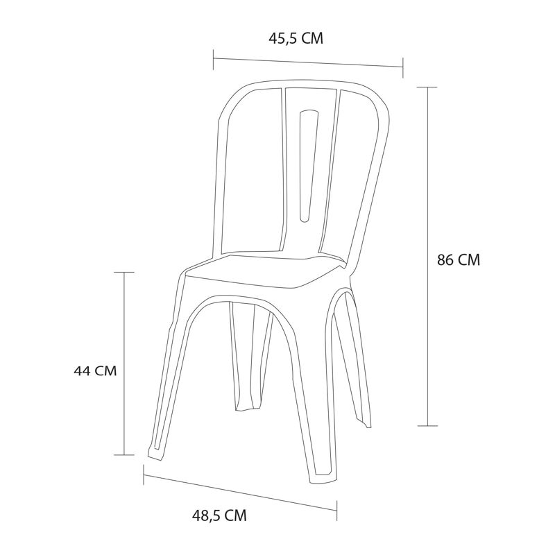SILLA PLASTICO APILABLE DECO ASKA NEGRA ESCANDINAVIA - 7